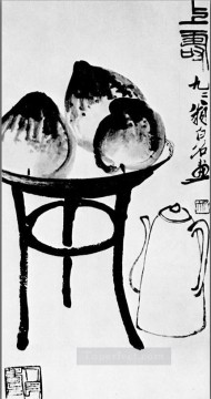 中国 Painting - 伝統的な中国語の斉白石桃